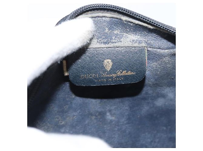 Borsa a Spalla Gucci GG Supreme Sherry Line PVC Blu Navy Oro 89 02 004 Auth ep13472 D'oro - vista 10