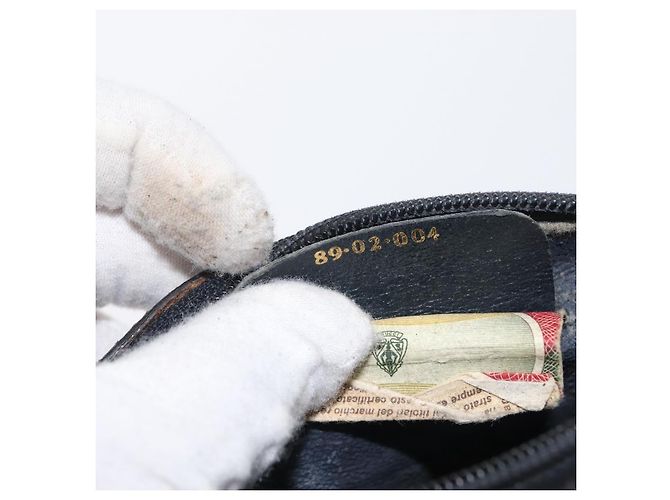 Borsa a Spalla Gucci GG Supreme Sherry Line PVC Blu Navy Oro 89 02 004 Auth ep13472 D'oro - vista 12