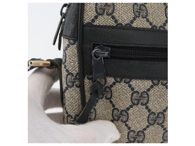 Borsa a Spalla Gucci GG Supreme Sherry Line PVC Blu Navy Oro 89 02 004 Auth ep13472 D'oro - vista 20
