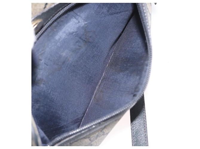 Borsa a Spalla Gucci GG Supreme Sherry Line PVC Blu Navy Oro 89 02 004 Auth ep13472 D'oro - vista 23