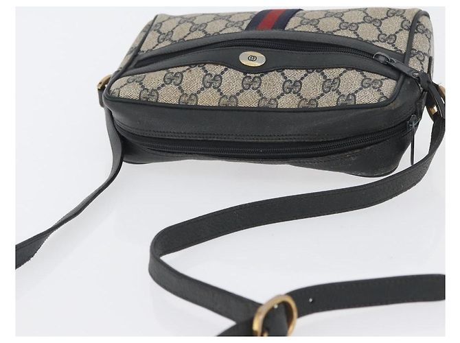 Borsa a Spalla Gucci GG Supreme Sherry Line PVC Blu Navy Oro 89 02 004 Auth ep13472 D'oro - vista 6