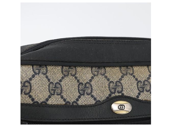 Borsa a Spalla Gucci GG Supreme Sherry Line PVC Blu Navy Oro 89 02 004 Auth ep13472 D'oro - vista 8