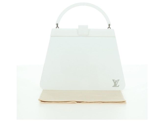 LOUIS VUITTON Borsa a mano in plastica bianca LV Auth 153794SAM Bianco - vista 12