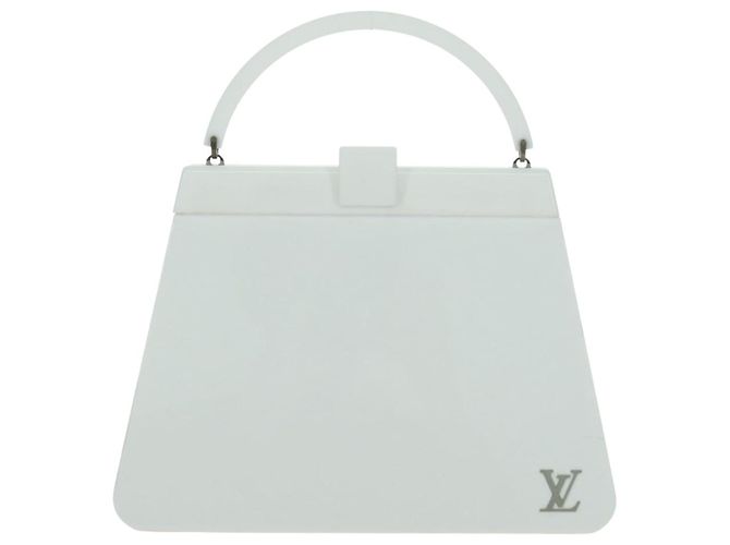 LOUIS VUITTON Borsa a mano in plastica bianca LV Auth 153794SAM Bianco - vista 13