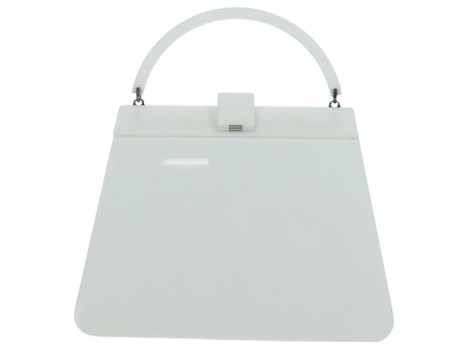 LOUIS VUITTON Borsa a mano in plastica bianca LV Auth 153794SAM Bianco - vista 2