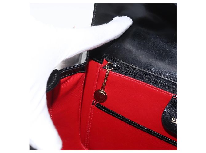 Borsa a mano in pelle nera e oro GUCCI Bamboo 000 1781 0633 Auth 173021 Nero D'oro - vista 21