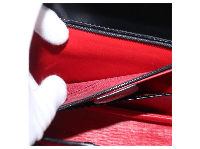 Borsa a mano in pelle nera e oro GUCCI Bamboo 000 1781 0633 Auth 173021 Nero D'oro - vista 22