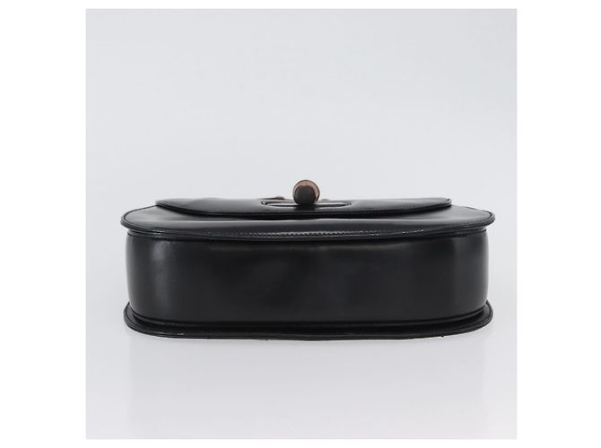 Borsa a mano in pelle nera e oro GUCCI Bamboo 000 1781 0633 Auth 173021 Nero D'oro - vista 5