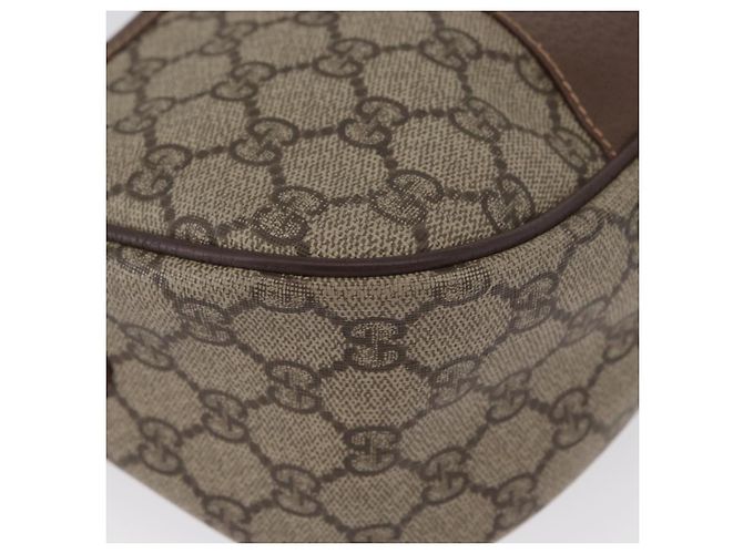 Borsa Gucci GG Supreme Web Sherry Line in PVC beige e oro 001 754 6177 Auth bs33691 D'oro - vista 15
