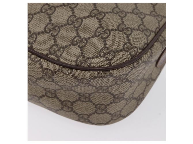 Borsa Gucci GG Supreme Web Sherry Line in PVC beige e oro 001 754 6177 Auth bs33691 D'oro - vista 18