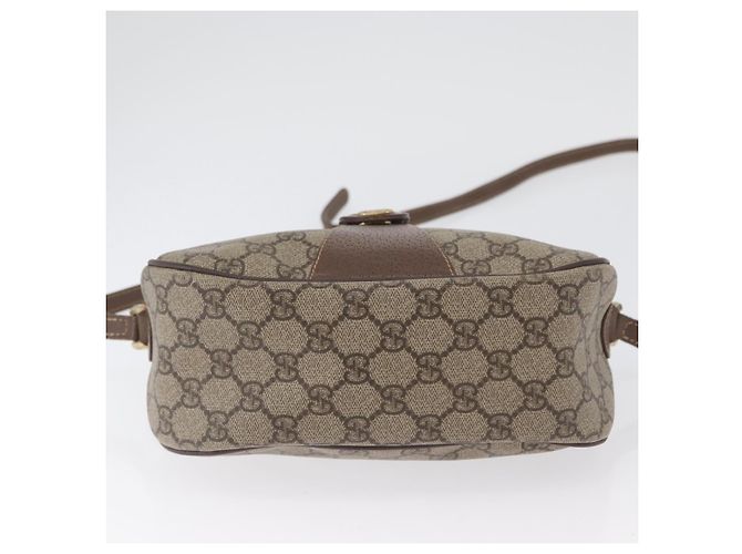 Borsa Gucci GG Supreme Web Sherry Line in PVC beige e oro 001 754 6177 Auth bs33691 D'oro - vista 6