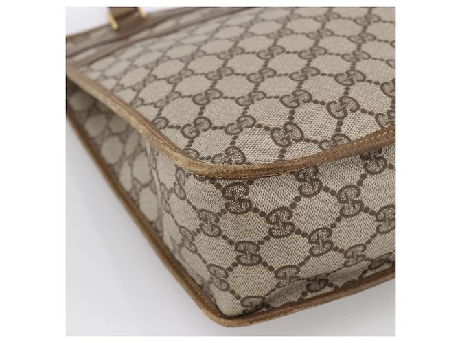 GUCCI GG Supreme Tote Bag PVC Beige Gold Auth ka2776 Golden - view 14