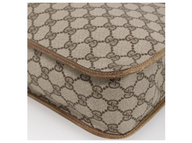 GUCCI GG Supreme Tote Bag PVC Beige Gold Auth ka2776 Golden - view 15