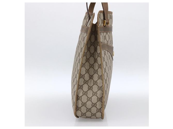 GUCCI GG Supreme Tote Bag PVC Beige Gold Auth ka2776 Golden - view 3