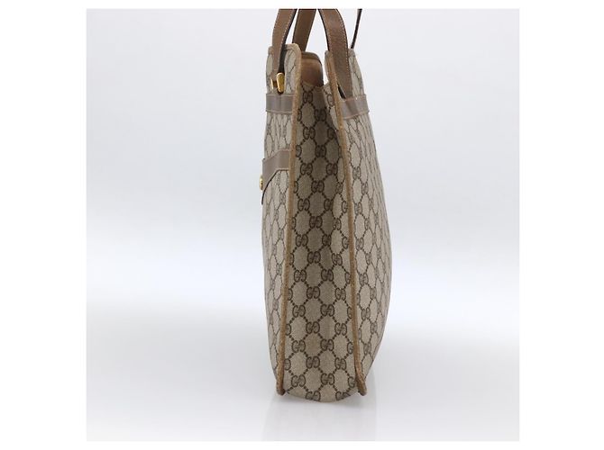 GUCCI GG Supreme Tote Bag PVC Beige Gold Auth ka2776 Golden - view 4