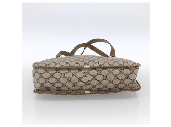 GUCCI GG Supreme Tote Bag PVC Beige Gold Auth ka2776 Golden - view 5