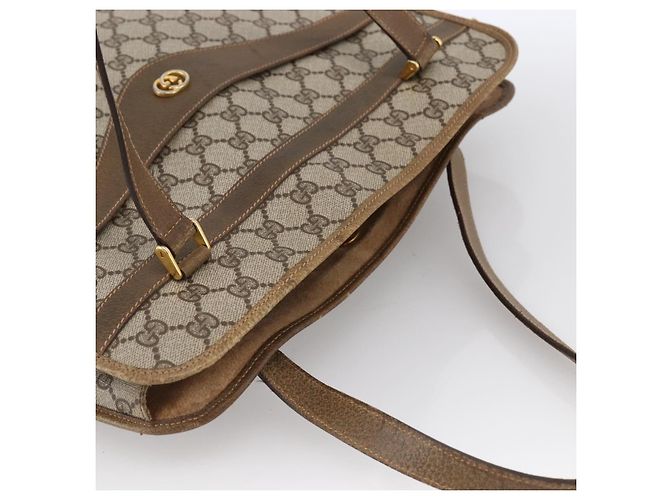 GUCCI GG Supreme Tote Bag PVC Beige Gold Auth ka2776 Golden - view 6