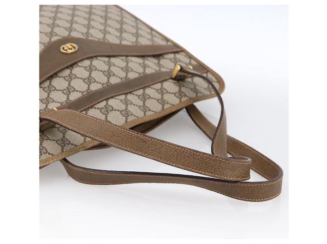 GUCCI GG Supreme Tote Bag PVC Beige Gold Auth ka2776 Golden - view 7