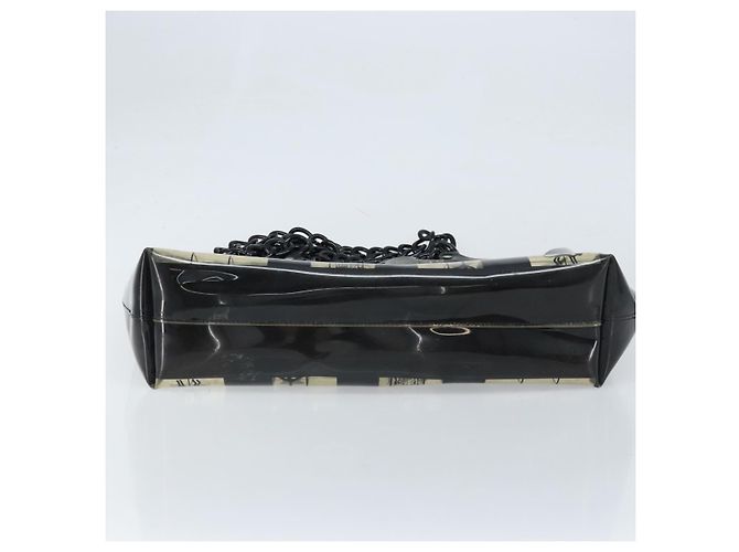 Borsa Tote a Catena CHANEL in Vinile Nero CC Auth ARZ371 - vista 5