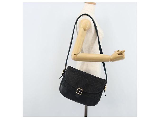 LOUIS VUITTON Borsa a Spalla Monogram Mini Belanger Nera M92672 LV Auth 172756 Nero - vista 23