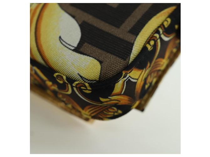 FENDI - VERSACE FENDACE Mamma Baguette Pouch Nylon Nero Oro Auth 166998SM - vista 18