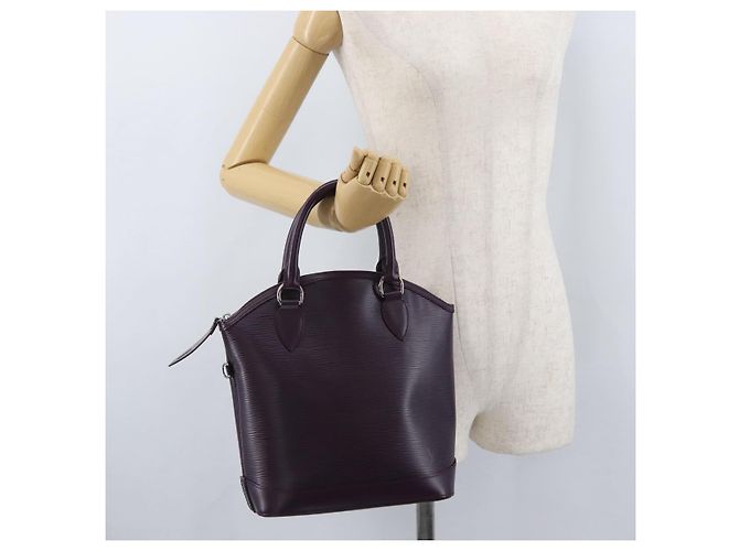 LOUIS VUITTON Borsa a Mano Epi Lockit PM Viola Cassis M4229K LV Auth LNZ463V Porpora Viola scuro - vista 23