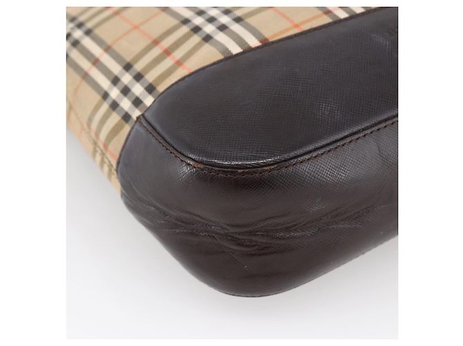 Sac à main en toile beige à motif Nova Check de BURBERRY, doré, authentique, référence bs33688 - vue 14