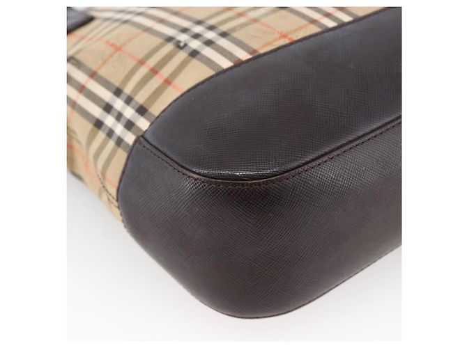 Sac à main en toile beige à motif Nova Check de BURBERRY, doré, authentique, référence bs33688 - vue 16