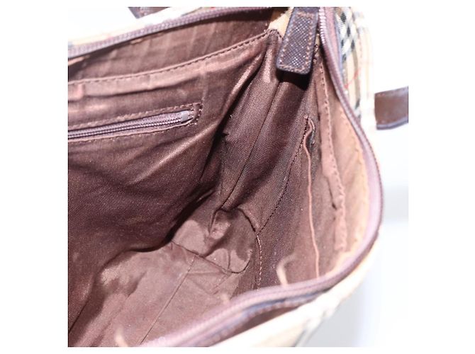 Sac à main en toile beige à motif Nova Check de BURBERRY, doré, authentique, référence bs33688 - vue 18