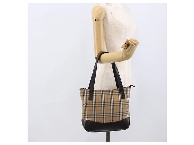 Sac à main en toile beige à motif Nova Check de BURBERRY, doré, authentique, référence bs33688 - vue 22