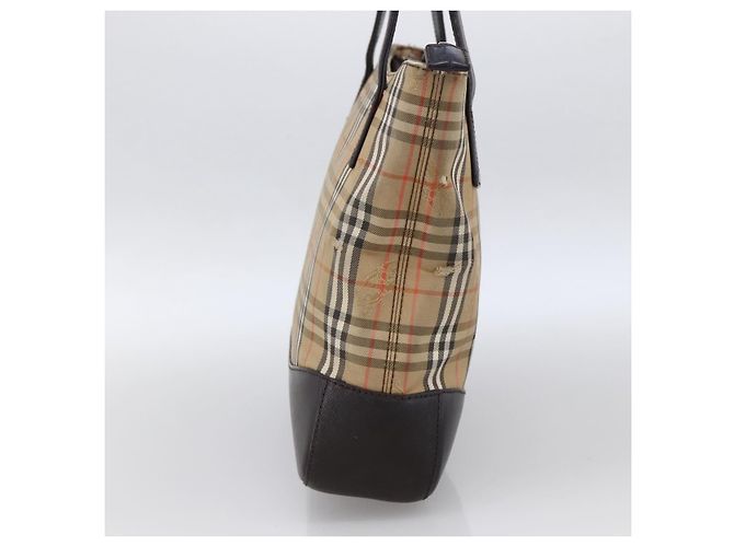 Sac à main en toile beige à motif Nova Check de BURBERRY, doré, authentique, référence bs33688 - vue 4