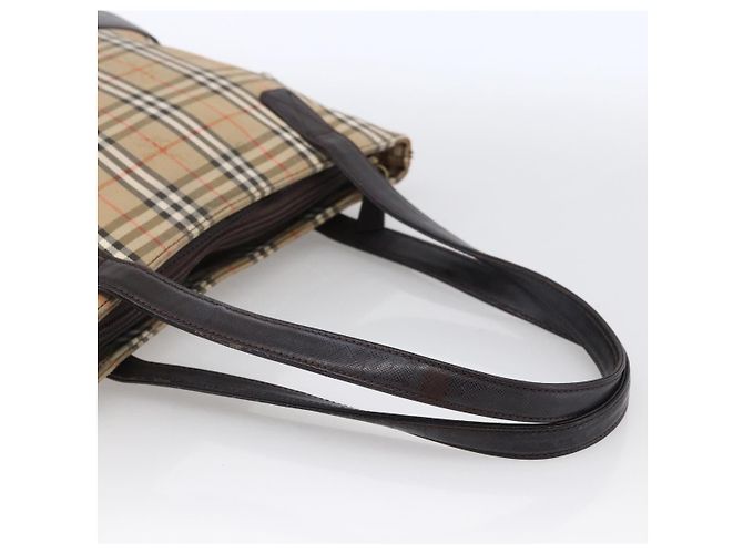 Sac à main en toile beige à motif Nova Check de BURBERRY, doré, authentique, référence bs33688 - vue 7