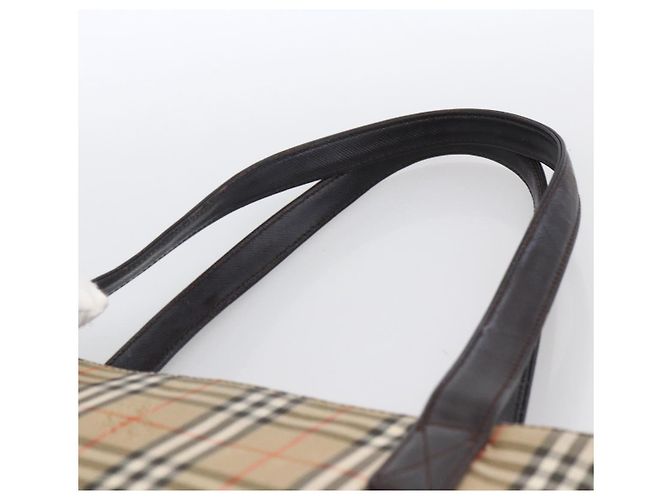Sac à main en toile beige à motif Nova Check de BURBERRY, doré, authentique, référence bs33688 - vue 8