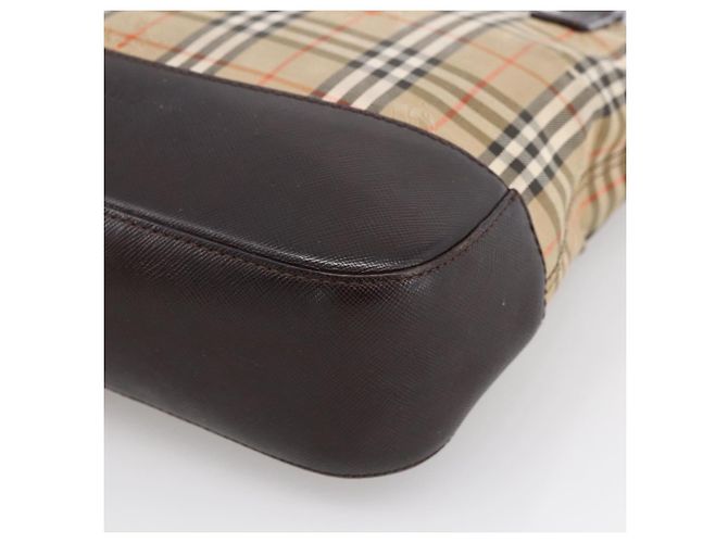 Sac à main en toile beige à motif Nova Check de BURBERRY, doré, authentique, référence bs33688 - vue 9