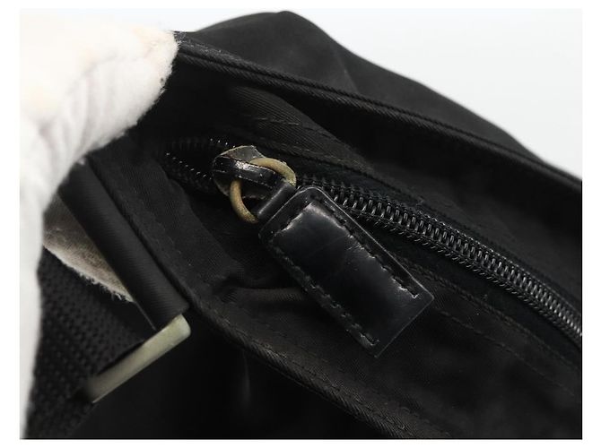 Borsa a Spalla PRADA Nylon Nero Argento Autentica 172683 - vista 10