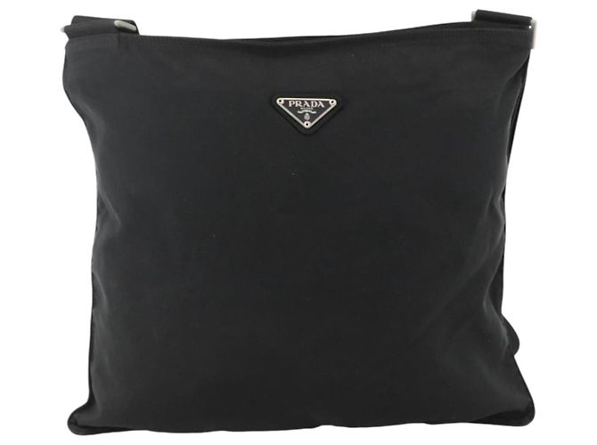 Borsa a Spalla PRADA Nylon Nero Argento Autentica 172683 - vista 13