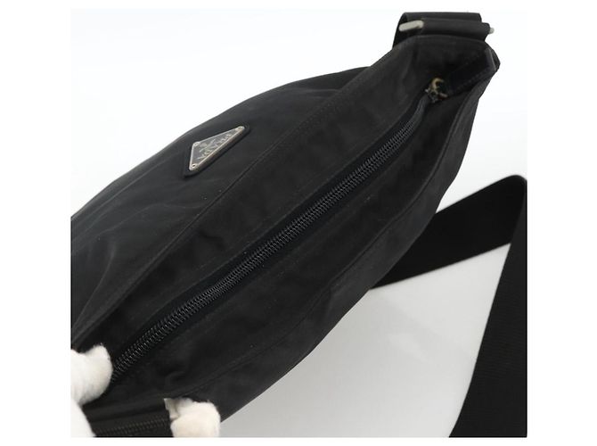 Borsa a Spalla PRADA Nylon Nero Argento Autentica 172683 - vista 6