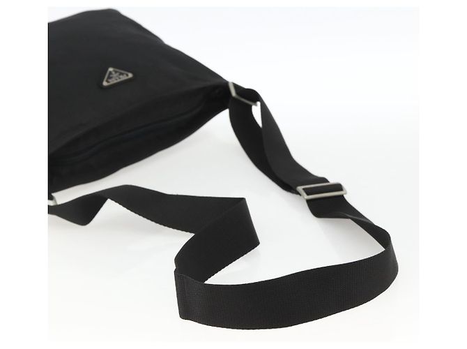 Borsa a Spalla PRADA Nylon Nero Argento Autentica 172683 - vista 7