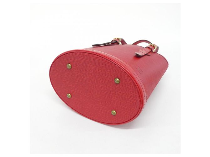 Borsa a mano Petite Bucket Epi Louis Vuitton Rosso - vista 3