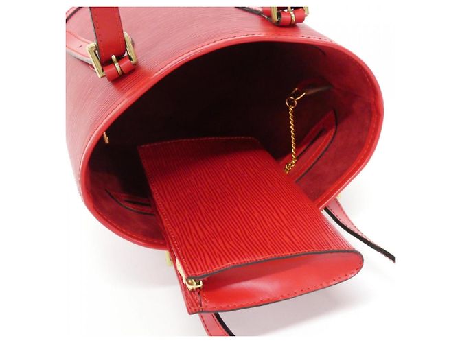 Borsa a mano Petite Bucket Epi Louis Vuitton Rosso - vista 7