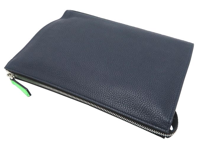 Borsa Clutch Fendi Bugs Blu navy - vista 4