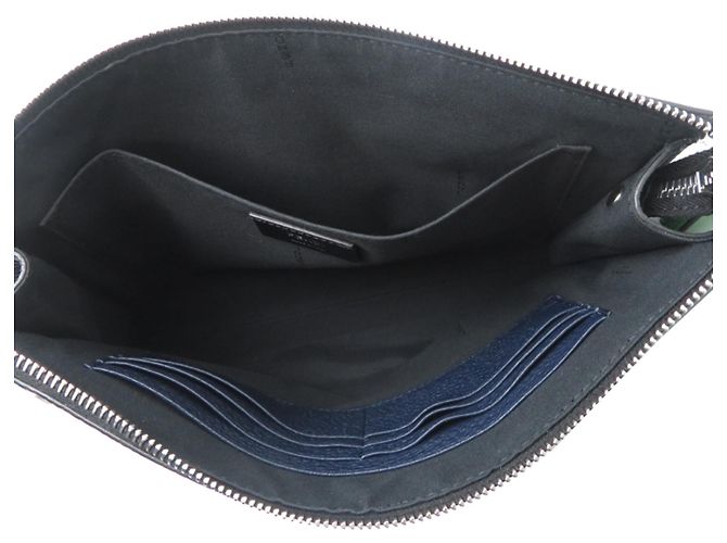 Borsa Clutch Fendi Bugs Blu navy - vista 5