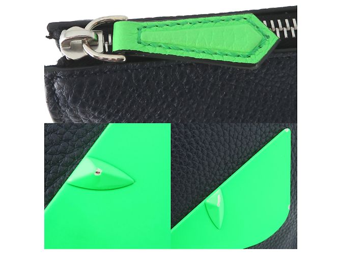 Borsa Clutch Fendi Bugs Blu navy - vista 9