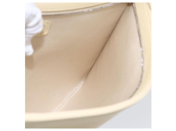 Clutch de cuero vintage con logo CC de Chanel beige - vista 6
