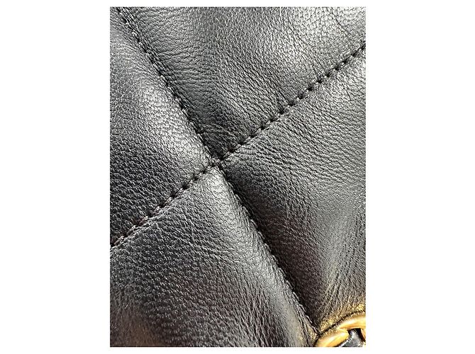 Chanel 19 Maxi Flap Borsa a spalla nera in pelle di agnello Nero - vista 6