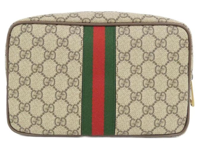 Pochette a mano Gucci SAVOY Marrone Beige - vista 2