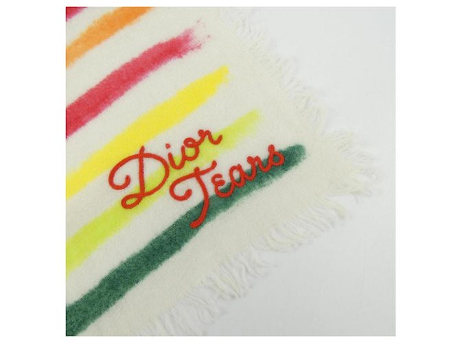 Christian Dior Green, Red, and White Stole - Ansicht 2