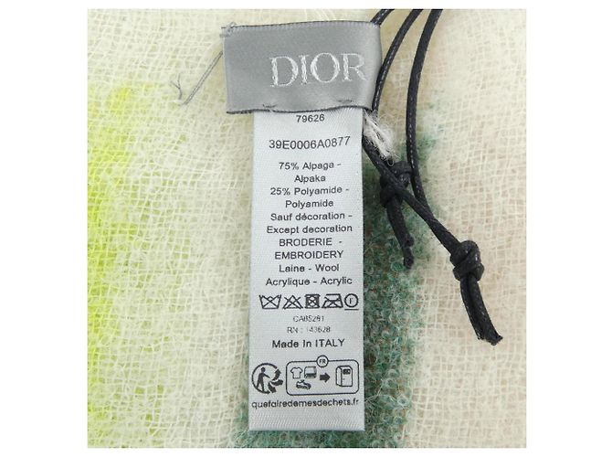 Christian Dior Green, Red, and White Stole - Ansicht 3
