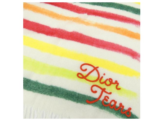 Christian Dior Green, Red, and White Stole - Ansicht 4