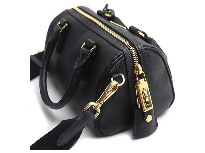 Borsa a Spalla Prada Saffiano Lux 2 in 1 Nero - vista 2